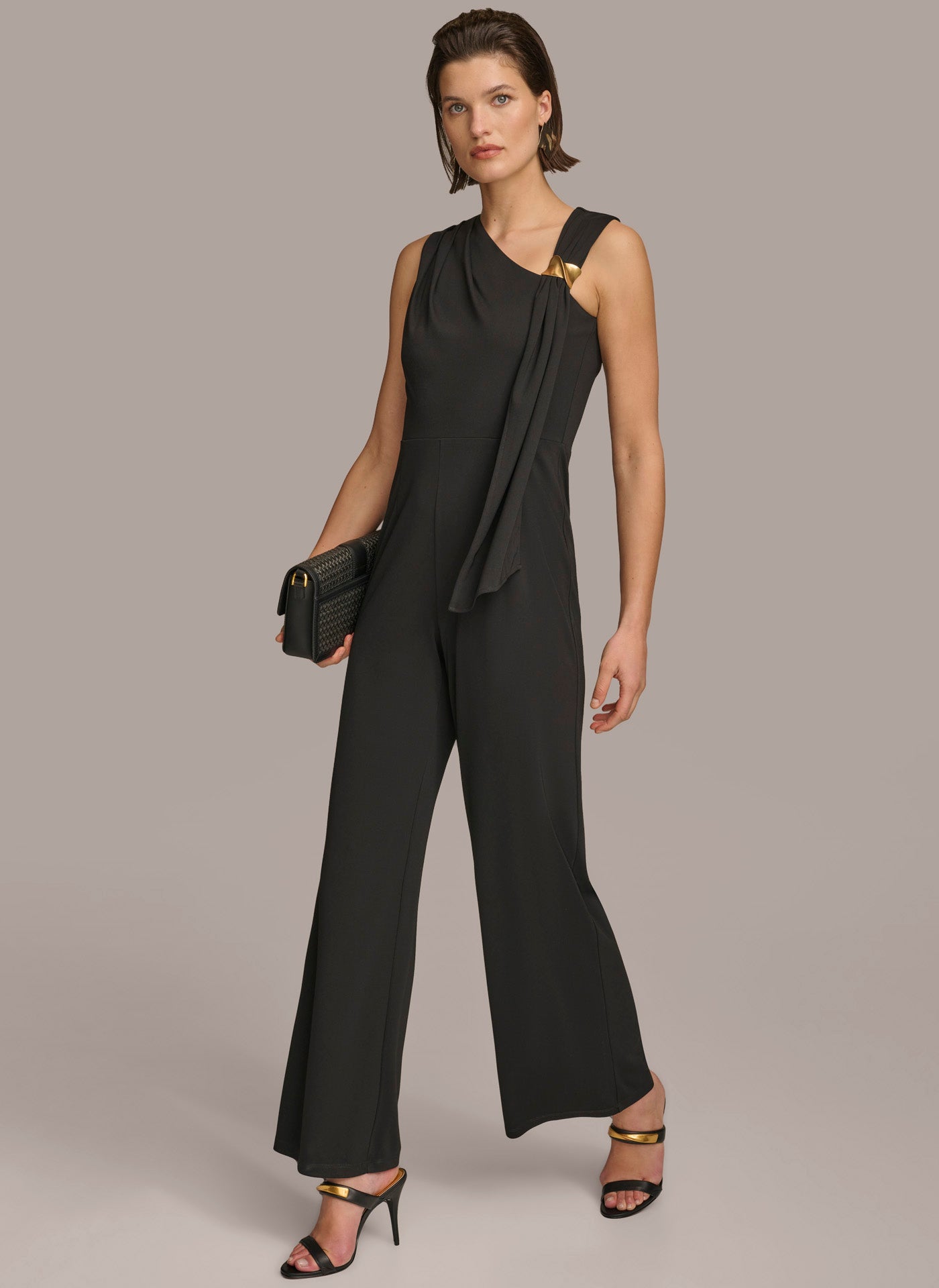 (image for) EXTRAORDINARY ASYMMETRICAL NECK JUMPSUIT